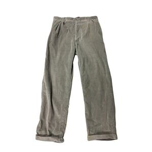Adolfo Mens Vintage Pleated Corduroy Pants Taupe 100% Cotton Size 34 -BC